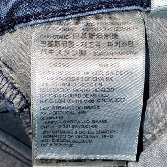 Levi’s 710 Super Skinny Premium Dark Denim Jeans - Picture 7 of 7